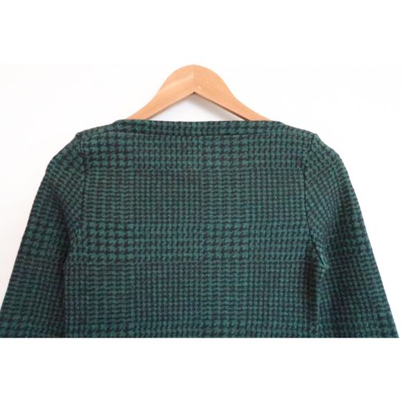 MAJESTIC FILATURES PARIS Merino Wool Flannel Houndstooth Dress 1 XS NWT $398 - Picture 9 of 11